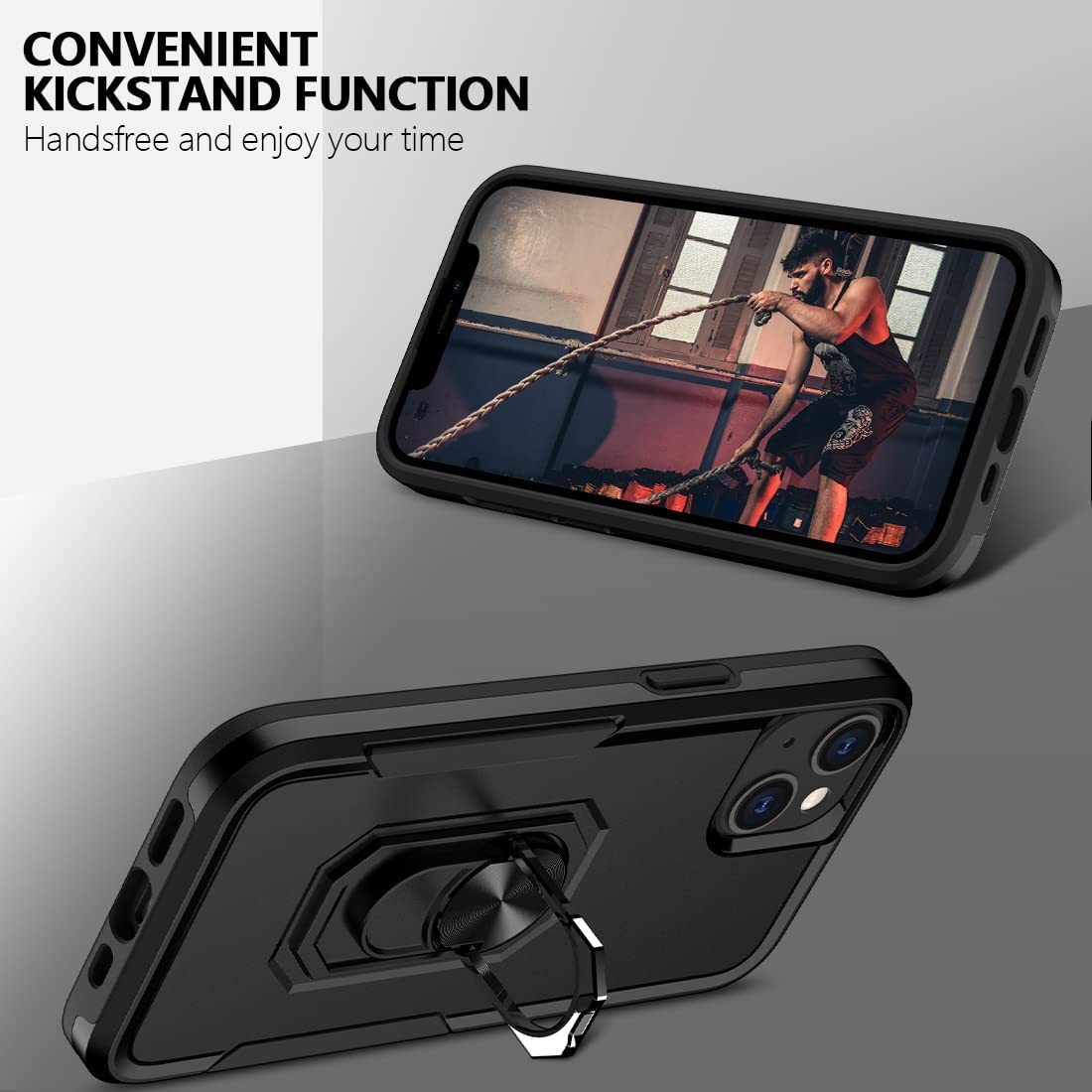 Étui à anneau robuste pour iPhone 15 Plus / 14 Plus Étui à anneau robuste pour iPhone 15 Plus / 14 Plus